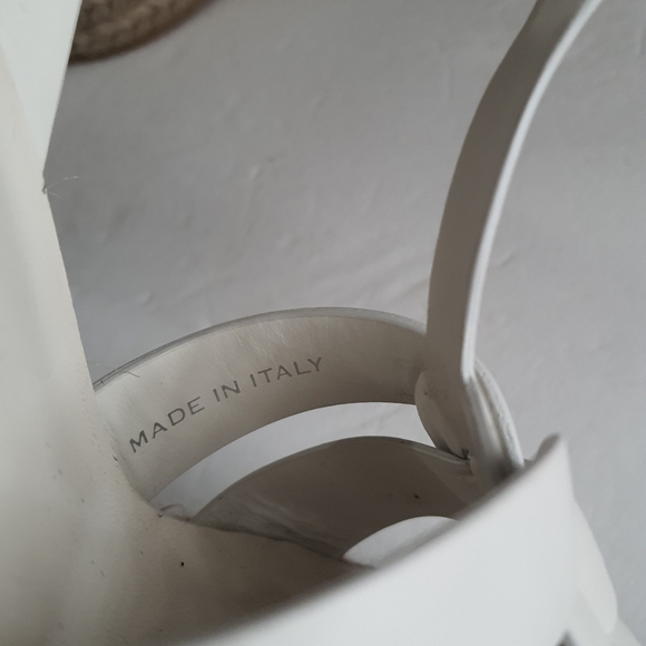 Saint Laurent Tribute Leather Espadrille Wedge Sandals - Picture 8 of 8